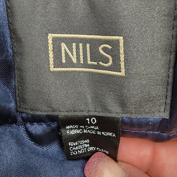 NILS Women's Navy Softshell Ski Jacket Snow Snowboard Size 10 - Picture 16 of 16